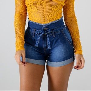 High Waisted Denim Shorts
